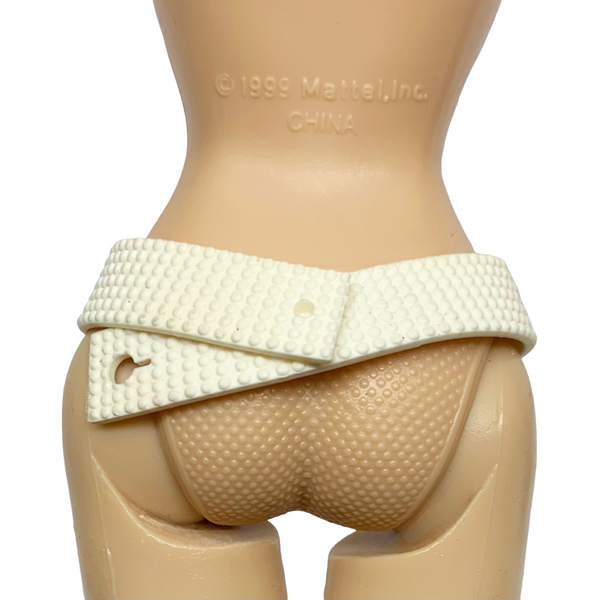 Mattel My Scene Barbie Street Sweet Delancey Doll Replacement White & Silver Belt