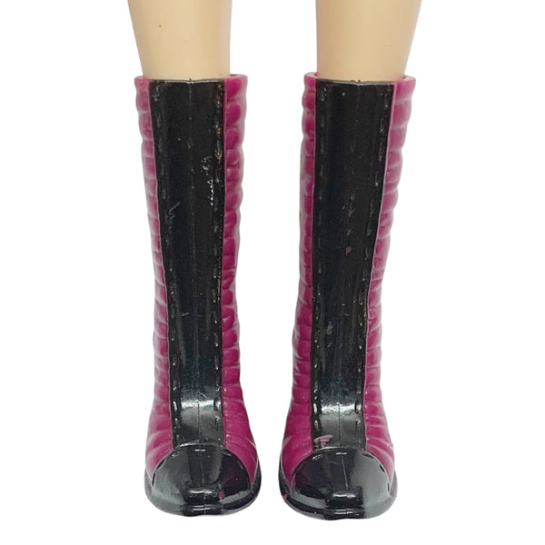 Mattel Barbie My Design Scene Accessory Pack Replacement Shoes Burgandy & Black Boots
