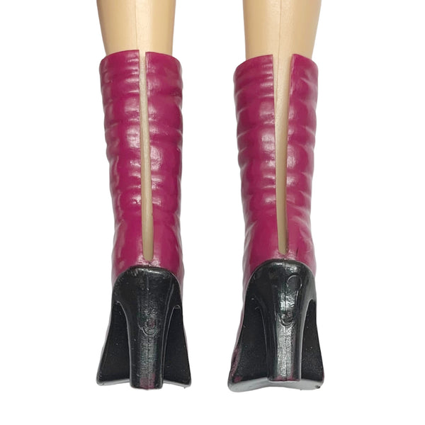 Mattel Barbie My Design Scene Accessory Pack Replacement Shoes Burgandy & Black Boots