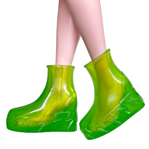 Monster High G3 Frankie Stein Ghoul Spirit Doll Replacement Shoes Green Jelly Boots