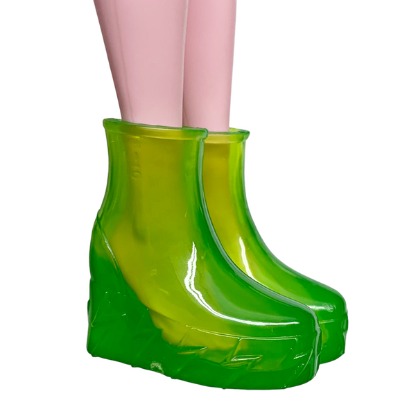 Monster High G3 Frankie Stein Ghoul Spirit Doll Replacement Shoes Green Jelly Boots