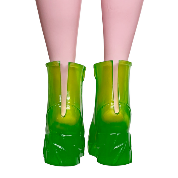 Monster High G3 Frankie Stein Ghoul Spirit Doll Replacement Shoes Green Jelly Boots