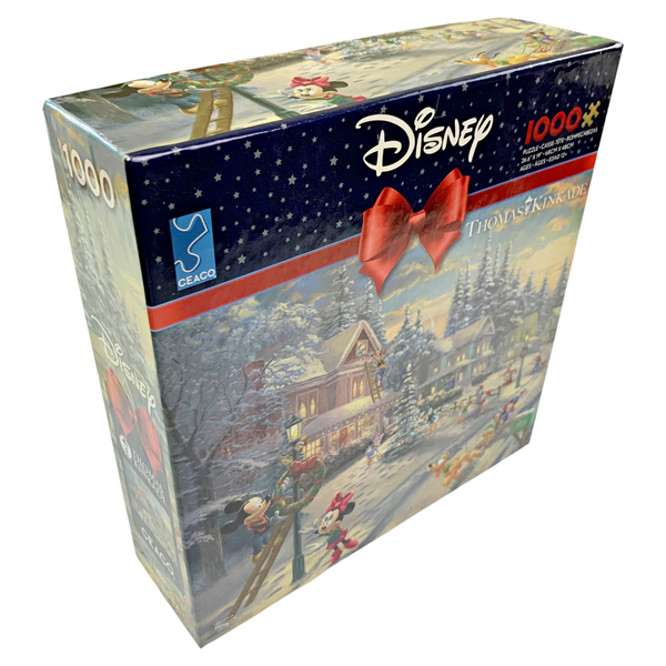 Disney Kinkade 1000 Piece Mickey's Victorian Christmas Holiday Puzzle