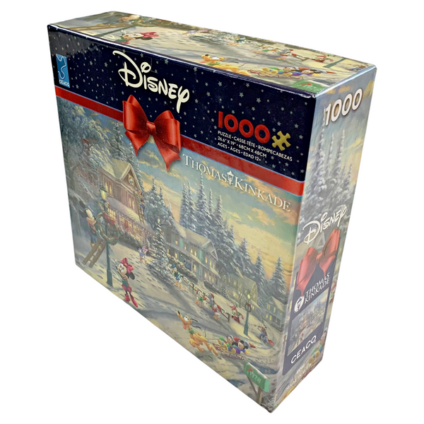 Disney Kinkade 1000 Piece Mickey's Victorian Christmas Holiday Puzzle