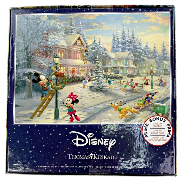 Disney Kinkade 1000 Piece Mickey's Victorian Christmas Holiday Puzzle