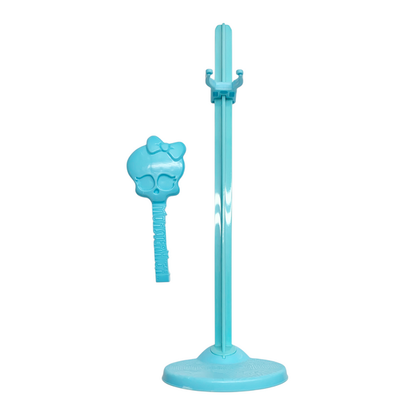Monster High G1 Girl Doll Replacement Blue Stand & Brush Set
