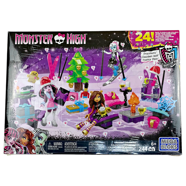 Monster High Mega Bloks Draculaura Clawdeen & Frankie Holiday Christmas Advent Calendar