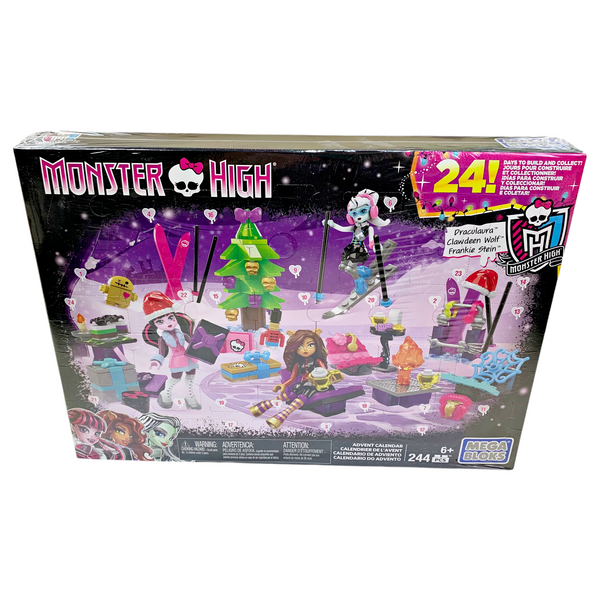 Monster High Mega Bloks Draculaura Clawdeen & Frankie Holiday Christmas Advent Calendar