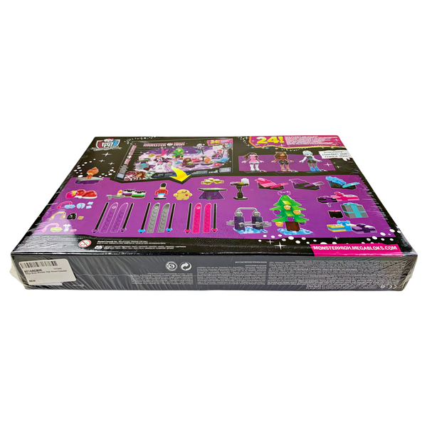 Monster High Mega Bloks Draculaura Clawdeen & Frankie Holiday Christmas Advent Calendar