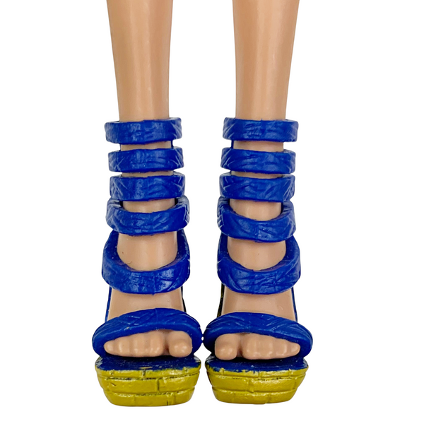 Monster High Cleo De Nile Picture Day Doll Replacement Gold & Blue Shoes