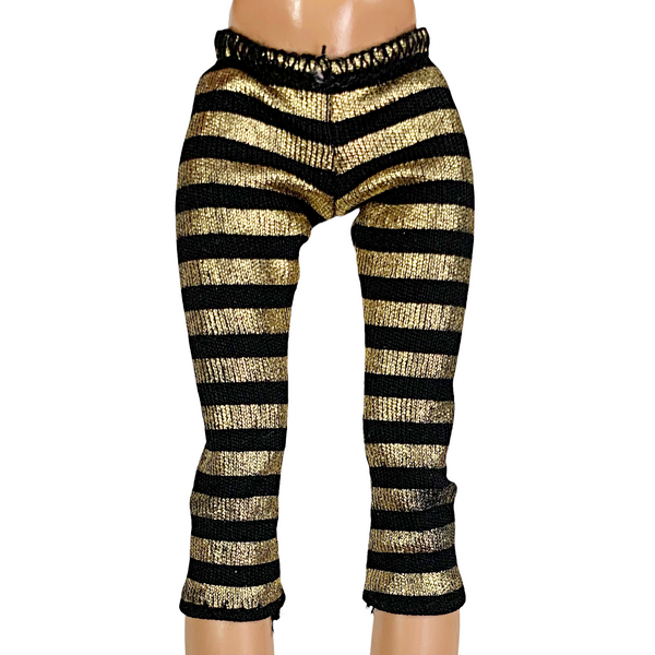 Monster High Picture Day Cleo De Nile Doll Outfit Replacement Black & Gold Capri Pants