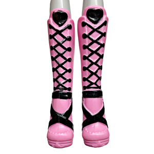 Monster High Draculaura Original Ghouls Doll Replacement Shoes Pink & Black Tall Boots