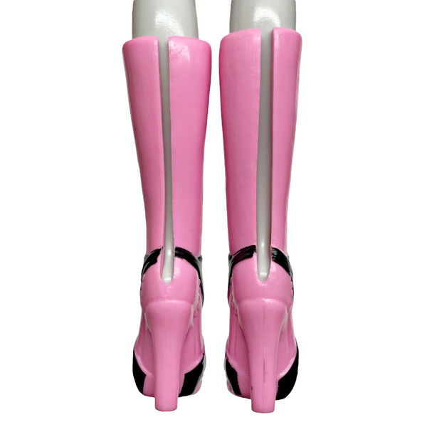 Monster High Draculaura Original Ghouls Doll Replacement Shoes Pink & Black Tall Boots