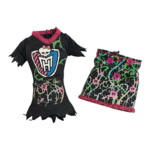 Monster High Venus McFlytrap Ghoul Spirit Doll Outfit Replacement Shirt & Skirt Set