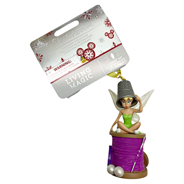 Disney Tinker Bell Tinkerbell Light-Up Living Magic Sketchbook Peter Pan Christmas Ornament