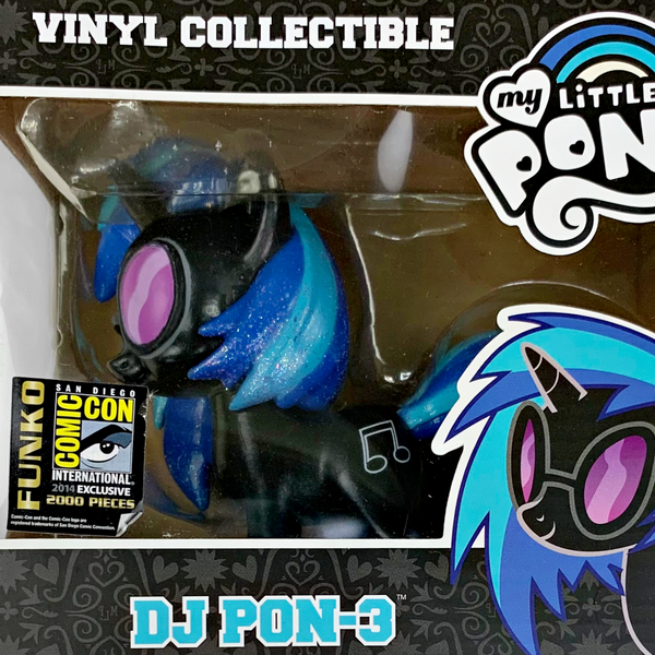 Funko 2014 SDCC Event Exclusive My Little Pony DJ Pon-3 Black Glitter Variant Vinyl Collectible Figure