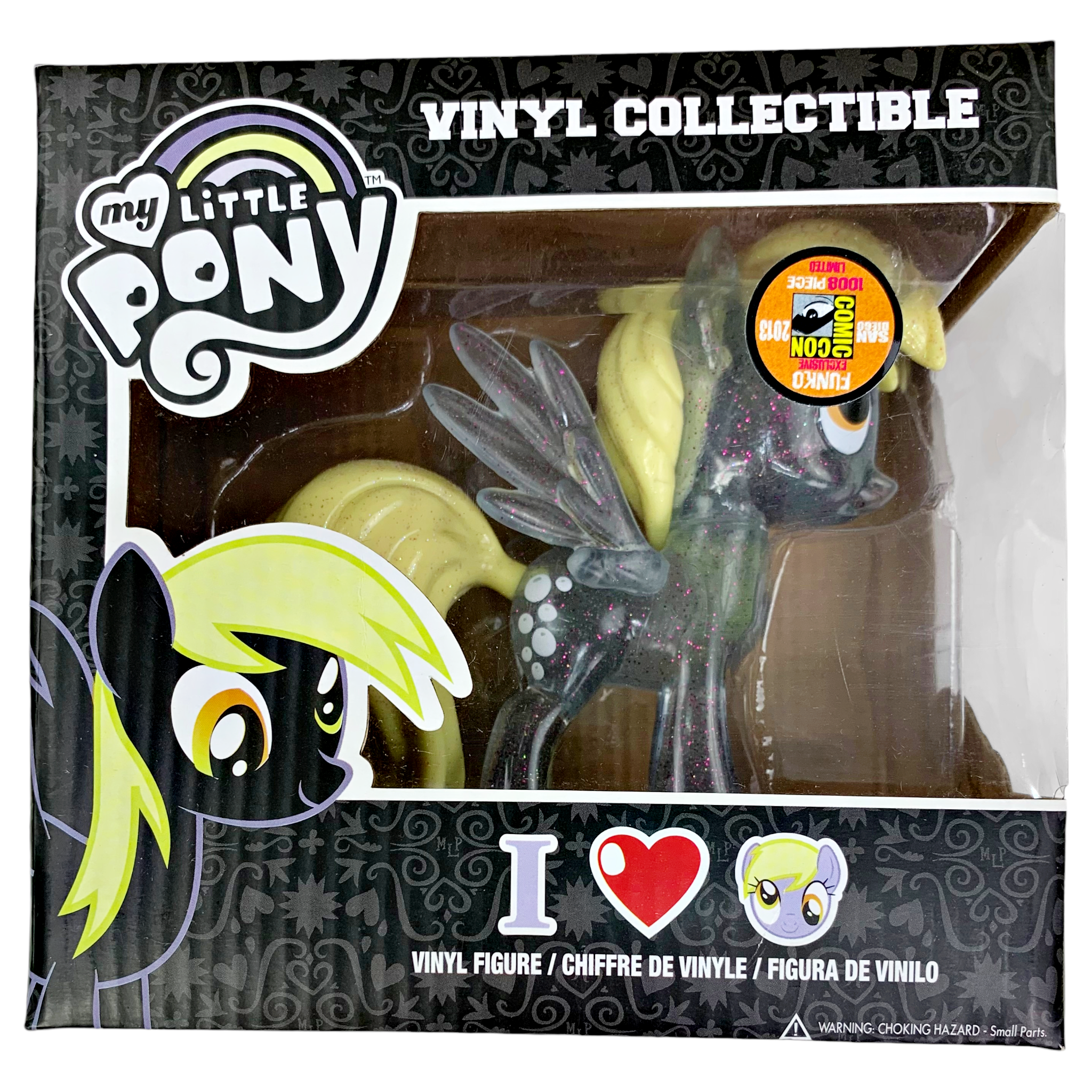 Funko 2013 SDCC Event Exclusive My Little Pony I Love Derpy Hooves Glitter Variant Vinyl Collectible Figure