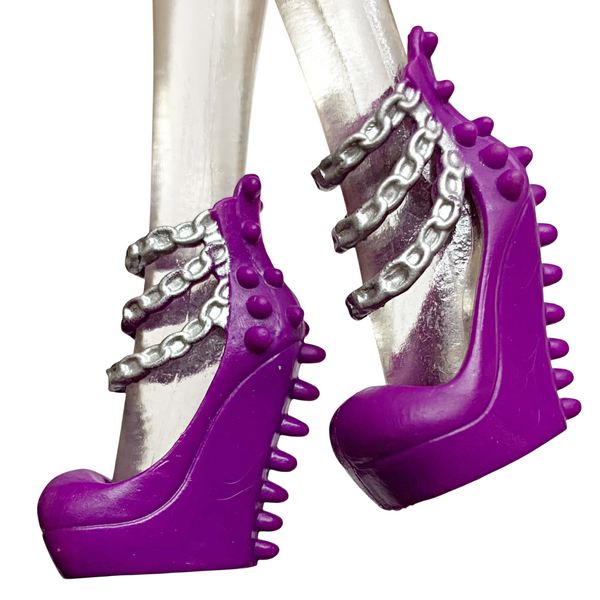 Ever After High Raven Queen Date Night Doll Replacement Purple & Silver Shoes