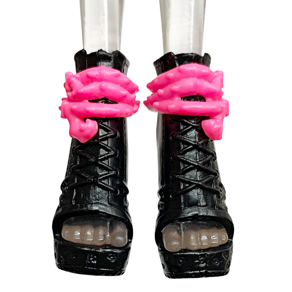 Monster High Clawvenus Freaky Fusion Doll Replacement Black Shoes With Straps