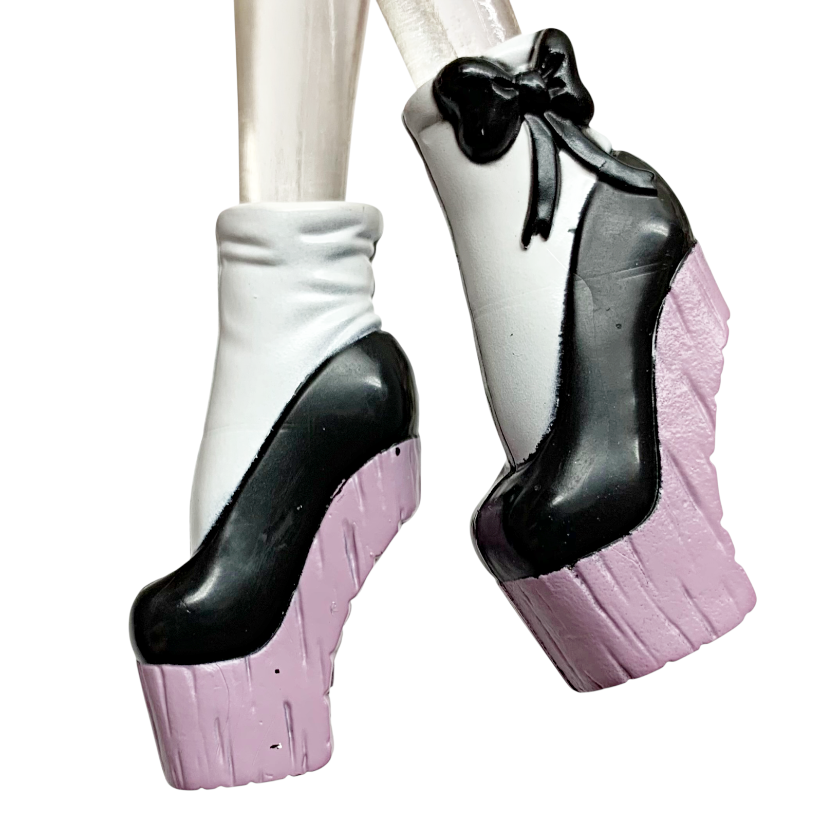 Monster High Dance Class Rochelle Goyle Doll Replacement Black & White Shoes