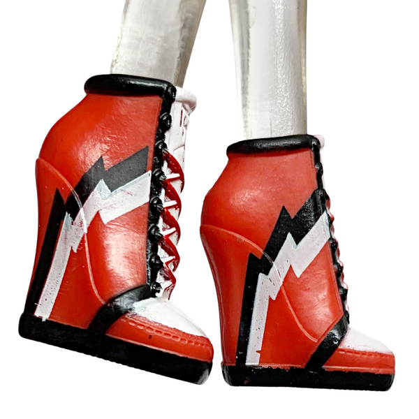 Monster High Ghoulia Yelps Physical Deaducation Doll Replacement Red & Black Shoes