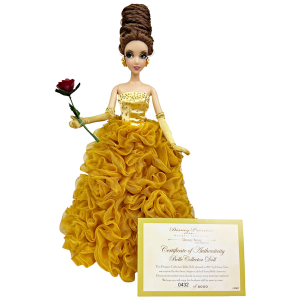 Disney's Designer Collection Beauty & The Beast Belle Doll With Certificate