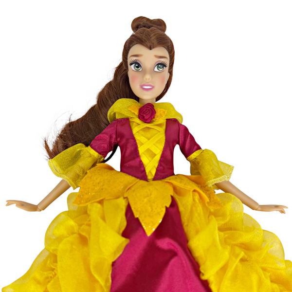 Disney's Beauty & The Beast Belle Doll Wearing Autumn Fall Fantasy Gown Outfit