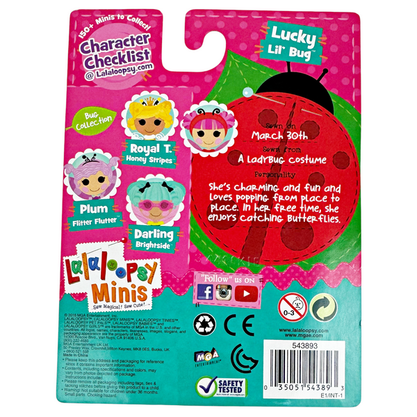 Mini Lalaloopsy 1st Lucky Lil' Bug Doll Ladybug Collection #13 Of Series 17