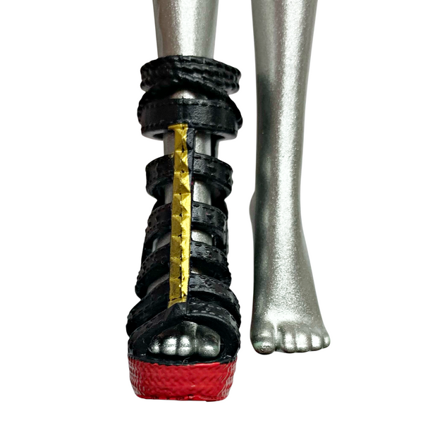 Monster High G3 Toralei Stripe Neon Frights Doll Replacement Black & Red Right Shoe