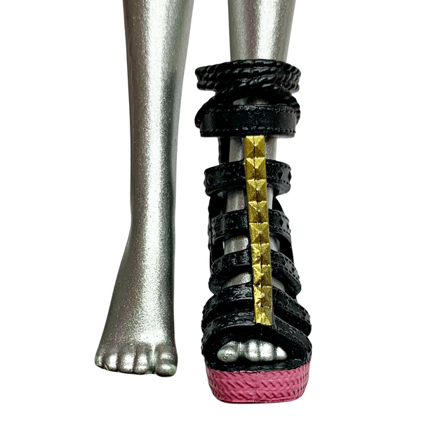 Monster High G3 Toralei Stripe Neon Frights Doll Replacement Black & Pink Left Shoe