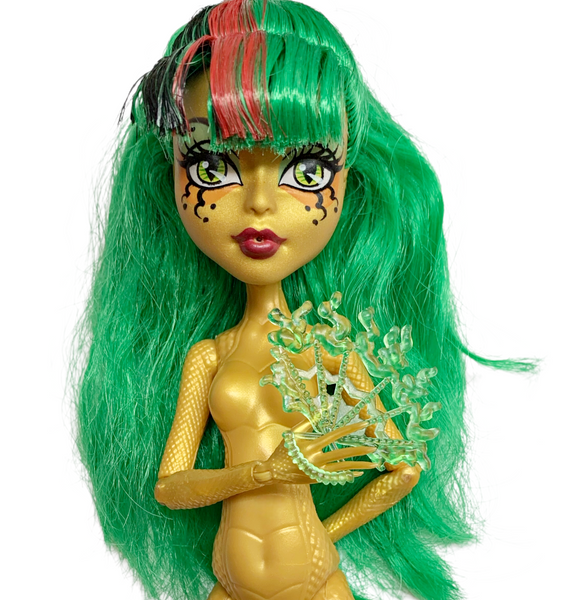 Green Fiery Flame Style Fan Part Compatible With Monster High Freak Du Chic Jinafire Doll