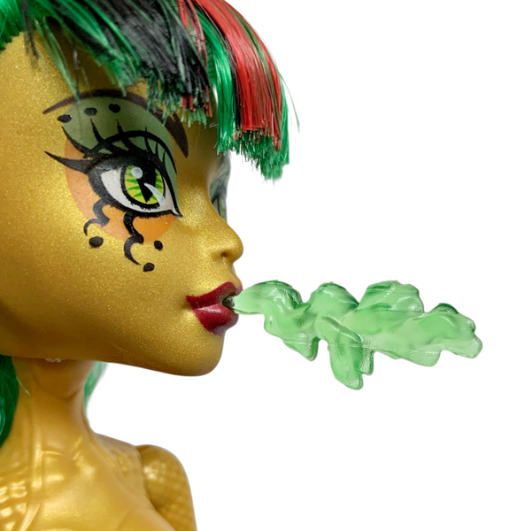 Green Firebreath Blowing Flame Mouth Part Compatible With Monster High Freak Du Chic Jinafire Doll