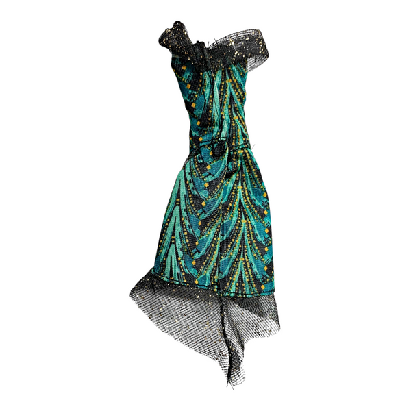 Monster High Cleo De Nile Frights Camera Action Doll Outfit Replacement Green & Black Dress
