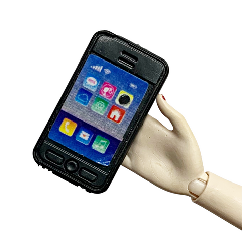 Mattel Barbie Replacement Doll Size Black Cell Phone Accessory Part