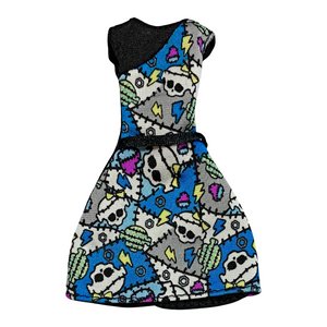 Monster High Frankie Stein Basic How Do You Boo? Doll Outfit Replacement Blue Dress