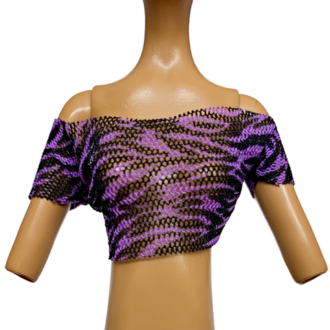 Monster High Clawdeen Wolf Ghouls Night Out Doll Outfit Replacement Purple & Black Top