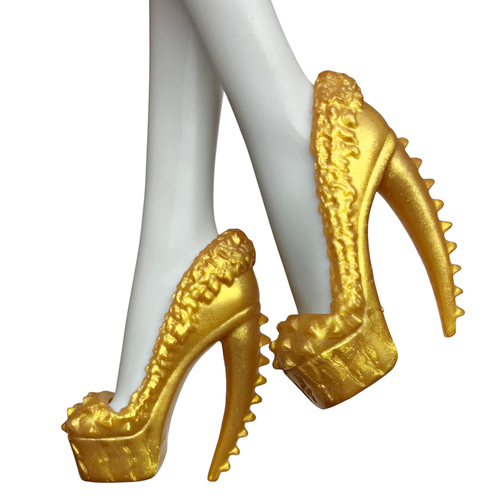 Monster High Scaris Clawdeen Wolf Doll Replacement Gold Heels Shoes