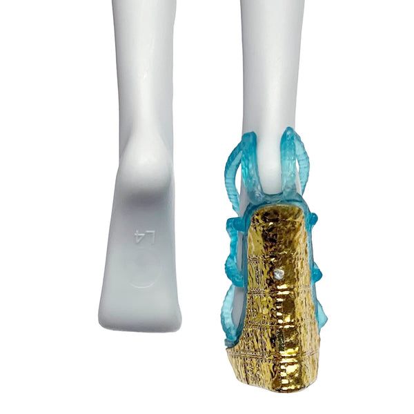 Monster High 13 Wishes Frankie Stein Doll Replacement Right Blue & Gold Shoe