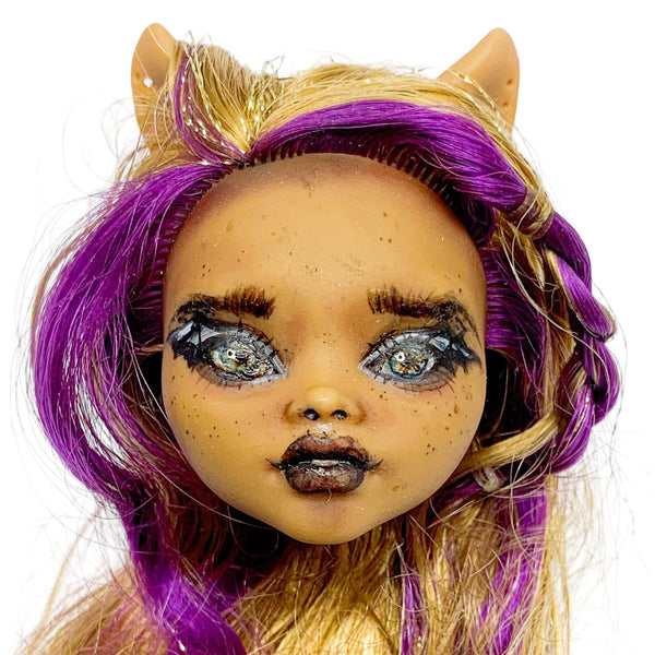 Monster High 13 Wishes Clawdeen Wolf Doll Replacement Custom Painted OOAK Head