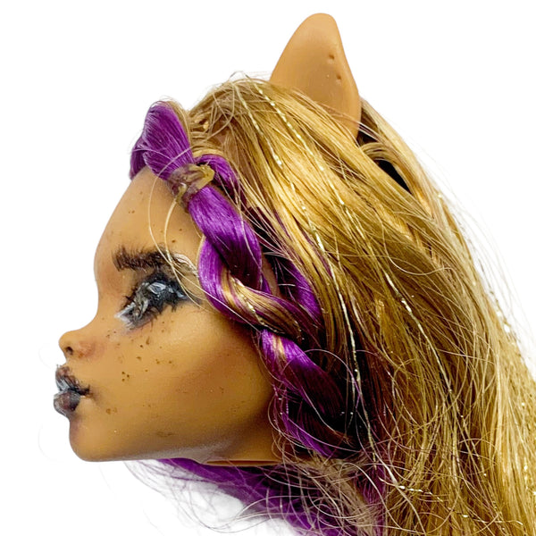 Monster High 13 Wishes Clawdeen Wolf Doll Replacement Custom Painted OOAK Head