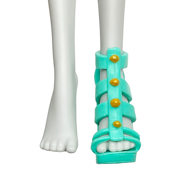 Monster High School's Out Cleo De Nile Doll Replacement Left Mint Green & Gold Shoe