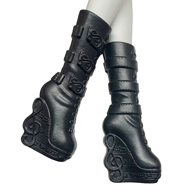 Ever After High Melody Piper Doll Replacement Shoes Black Boots