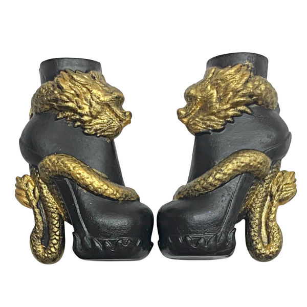 Monster High Jinafire Long Fierce Rockers Doll Custom Painted Black Shoes