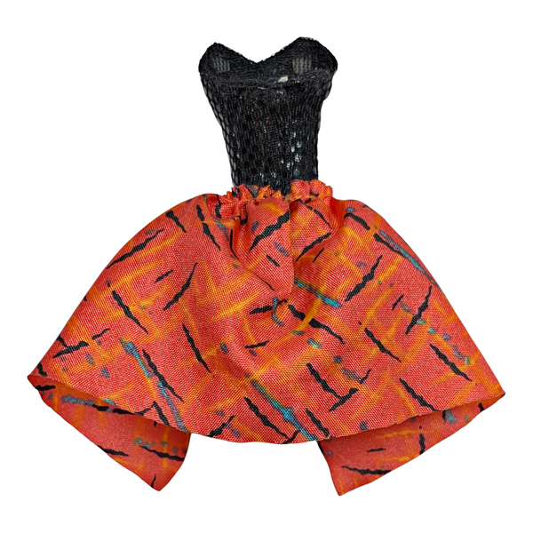 Monster High Toralei Stripe Fierce Rockers Doll Outfit Replacement Black & Orange Dress