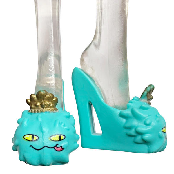 Monster High Cleo De Nile Dead Tired Doll Replacement Shoes Green Slippers