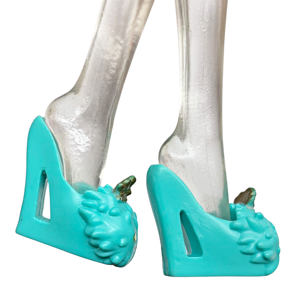 Monster High Cleo De Nile Dead Tired Doll Replacement Shoes Green Slippers