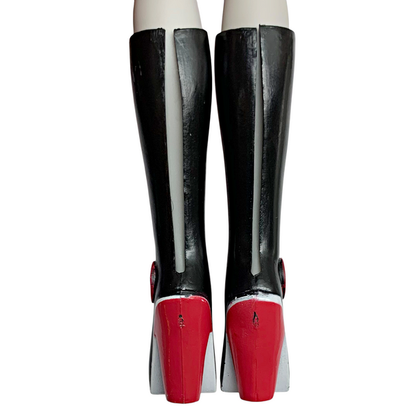 Monster High Ghoulia Yelps Signature Doll Replacement Shoes Tall Black & Red Boots