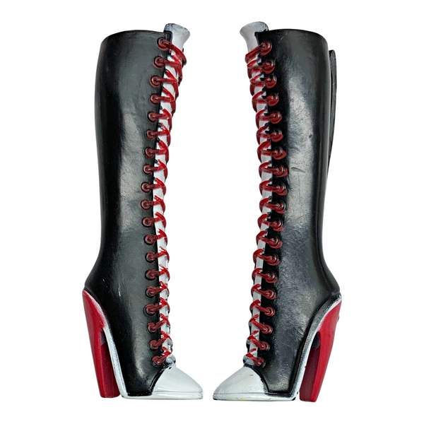Monster High Ghoulia Yelps Signature Doll Replacement Shoes Tall Black & Red Boots