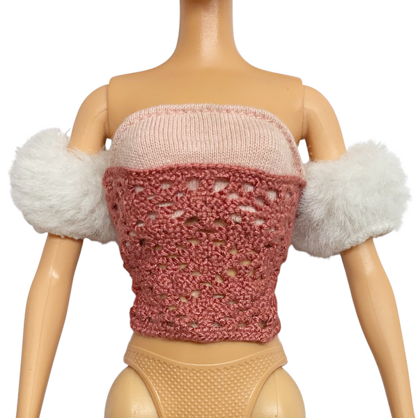 White Faux Fur Arm Or Leg Wraps Fit My Scene Barbie Dolls