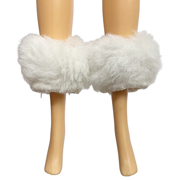 White Faux Fur Arm Or Leg Wraps Fit My Scene Barbie Dolls